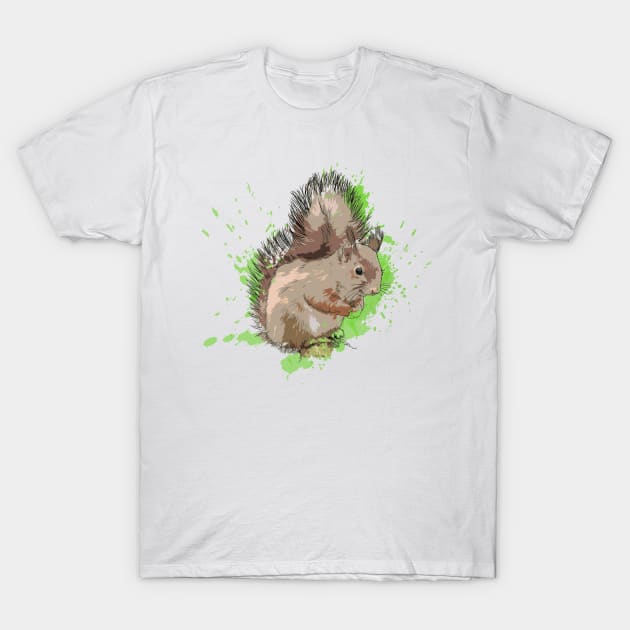 Explosive Squirrel (Pastel) T-Shirt by jdm1981